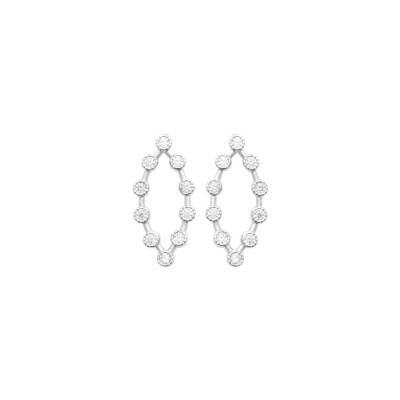 Boucles d'oreilles en argent et oxyde de zirconium