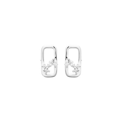 Boucles d'oreilles en argent et oxyde de zirconium