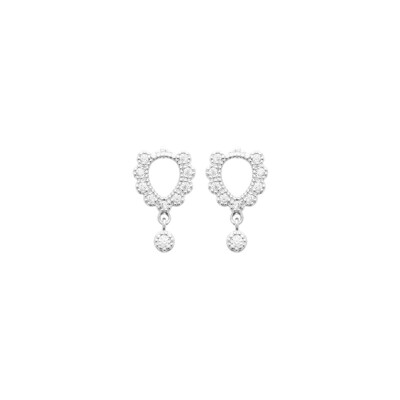 Boucles d'oreilles en argent et oxyde de zirconium
