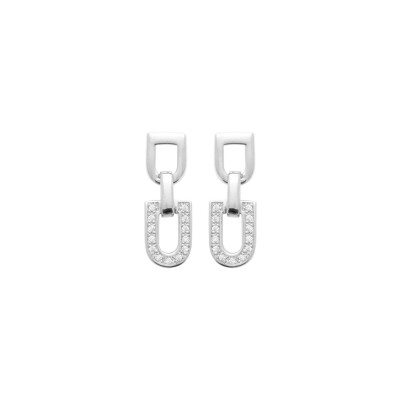 Boucles d'oreilles en argent et oxyde de zirconium