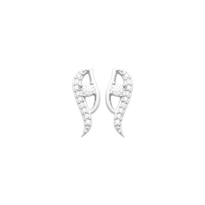 Boucles d'oreilles en argent et oxyde de zirconium
