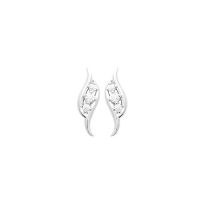 Boucles d'oreilles en argent et oxyde de zirconium