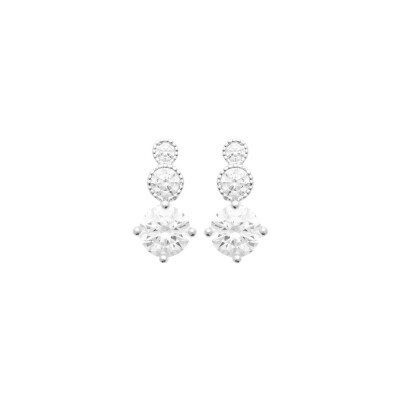 Boucles d'oreilles en argent et oxyde de zirconium