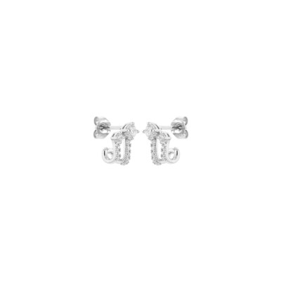 Boucles d'oreilles en argent et oxyde de zirconium