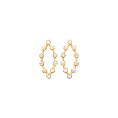 Boucles d'oreilles en plaqué or et oxyde de zirconium