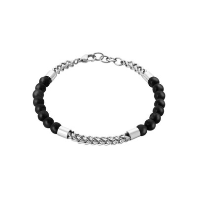 Bracelet en acier et agate