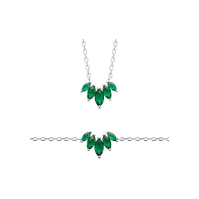 Bracelet en argent et pierres de couleurs, 18 cm