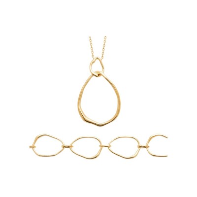 Bracelet en plaqué or, 18 cm