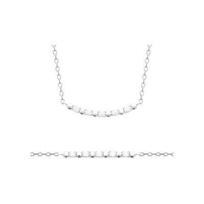 Collier en argent et oxyde de zirconium, 45 cm