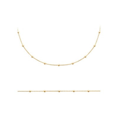Collier en plaqué or, 45 cm