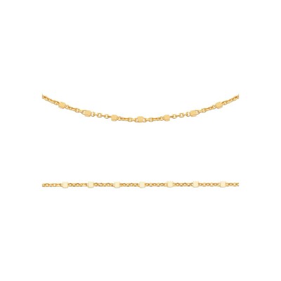 Collier en plaqué or, 45 cm