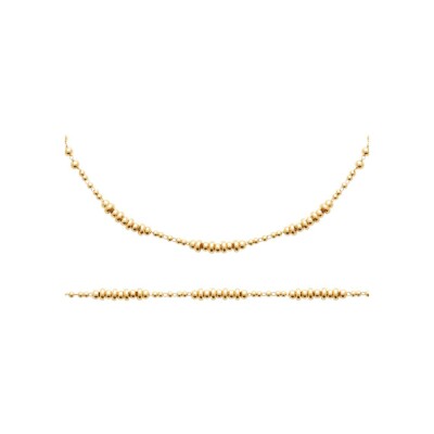Collier en plaqué or, 45 cm