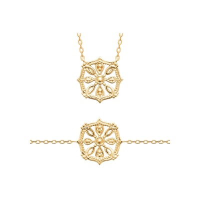 Collier en plaqué or, 45 cm