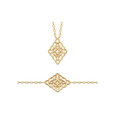 Collier en plaqué or, 45 cm