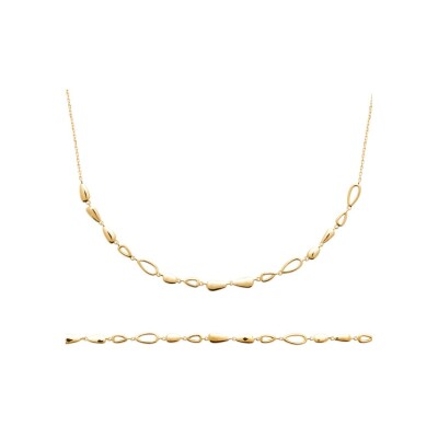 Collier en plaqué or, 45 cm