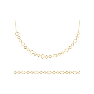 Collier en plaqué or, 45 cm