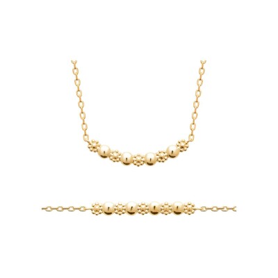 Collier en plaqué or, 45 cm