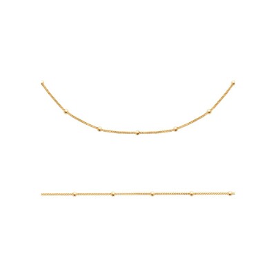 Collier en plaqué or, 45 cm