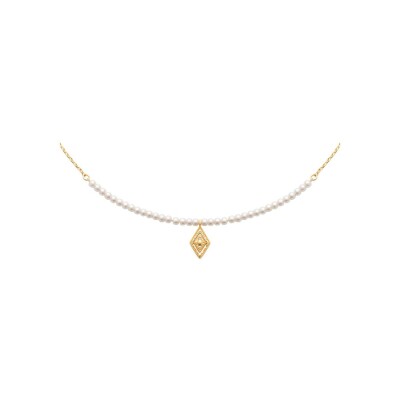 Collier en plaqué or, 45 cm