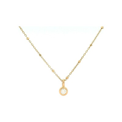 Pendentif en or rose et diamant 0.12ct