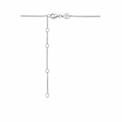 Pendentif Ti Sento en argent doré rose et oxydes de zirconium, bicolore, forme boussole