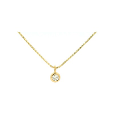 Pendentif en or jaune et diamant 0.27ct