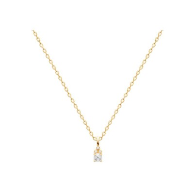 Collier en plaqué or et oxydes de zirconium