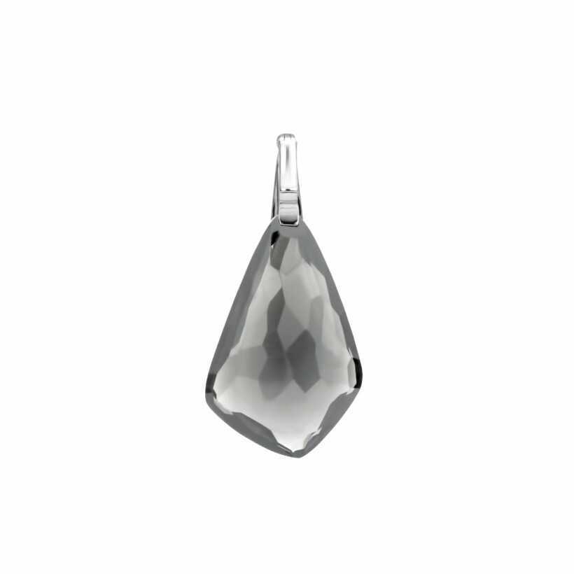 Pendentif Ti Sento en argent rhodié avec pierre synthétique gris bleu , argent rhodié avec pierre synthétique gris bleu 