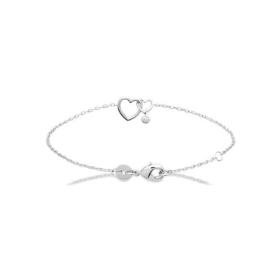 Bracelet en argent et oxydes de zirconium