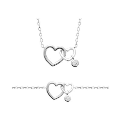 Collier en argent et oxydes de zirconium