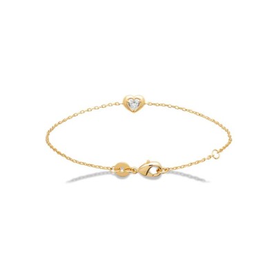 Bracelet en plaqué or et oxydes de zirconium