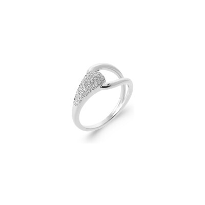 Bague en argent et oxydes de zirconium