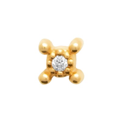 Piercing en plaqué or et oxydes de zirconium