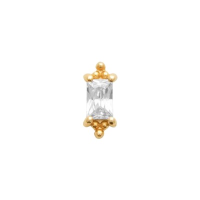 Piercing en plaqué or et oxydes de zirconium