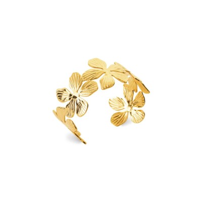 Bracelet jonc en acier doré