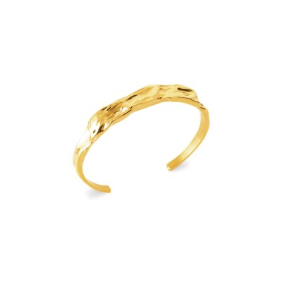 Bracelet jonc en acier doré