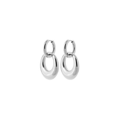 Boucles d'oreilles créoles en acier