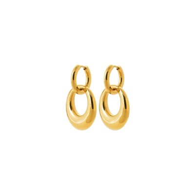 Boucles d'oreilles créoles en acier doré