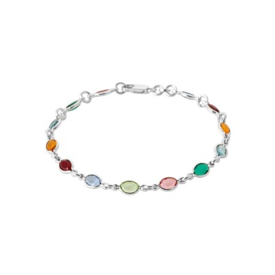 Bracelet en argent et cristal