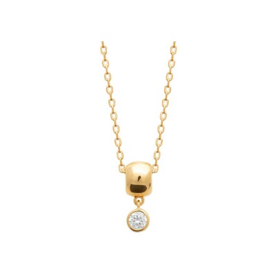 Collier en plaqué or et oxydes de zirconium