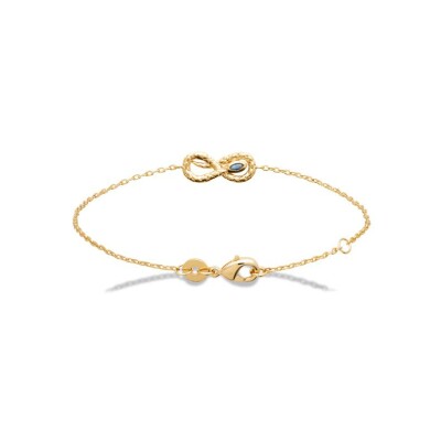 Bracelet en plaqué or et pierres de couleurs