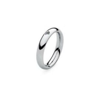 Bague QUDO Basic en acier, taille 64