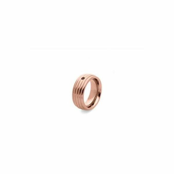 Bague QUDO Sanza en métal doré rose, taille 56