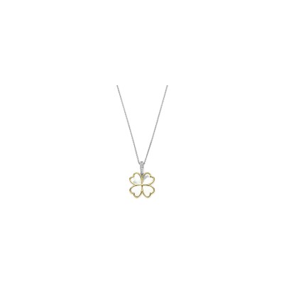 Pendentif Ti Sento en argent doré et nacre