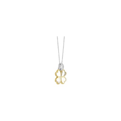 Pendentif Ti Sento en argent doré et nacre