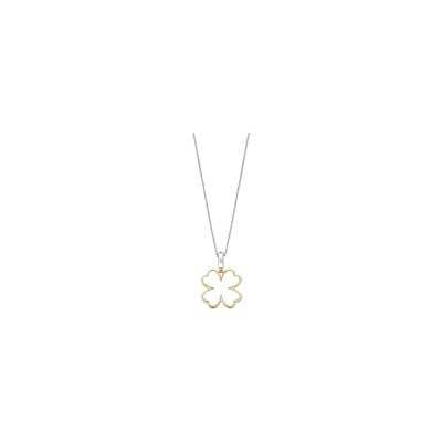 Pendentif Ti Sento en argent doré et nacre