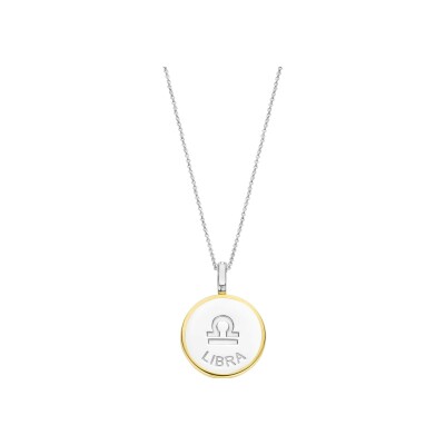 Pendentif Ti Sento en argent doré et nacre