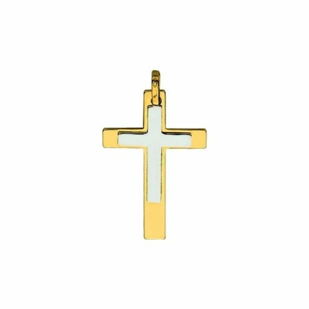 Pendentif Croix en or jaune, or blanc