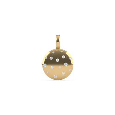 Pendentif Ti Sento en argent doré et oxyde de zirconium