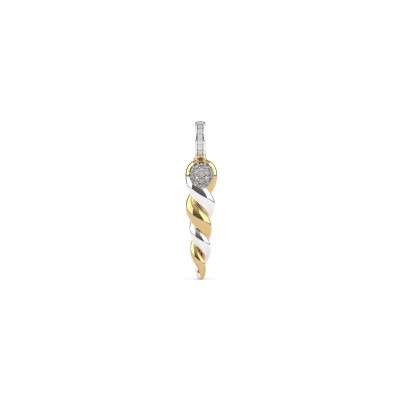 Pendentif Ti Sento en argent doré et oxyde de zirconium